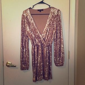 Gold sequin dress!